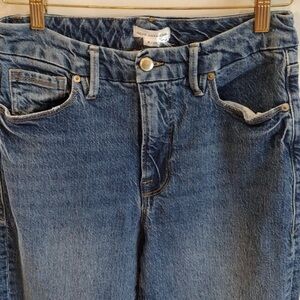 Good American Good Curve Jeans Size 8/29 Medium Wash Raw Hem